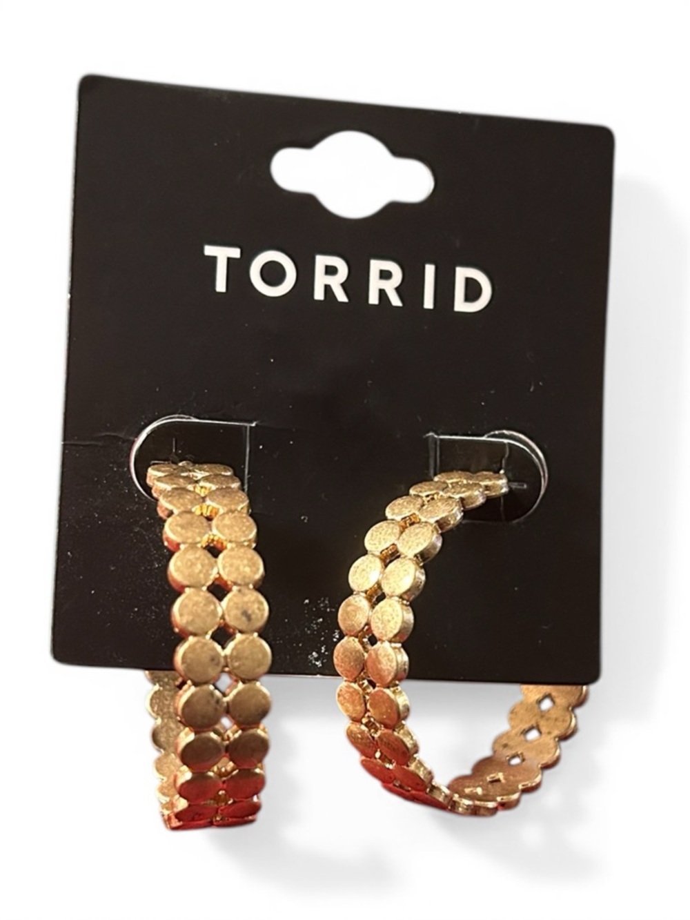 Torrid Gold Textured post hoop Earrings